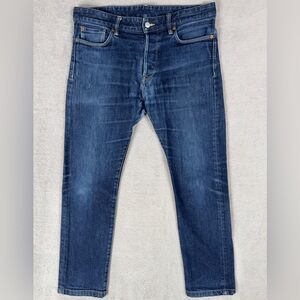 Buck Mason Maverick Slim Jeans Men's 34x28 Double‎ Dipped Denim Medium Wash